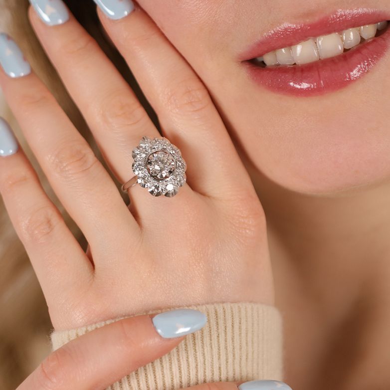 Vintage ring diamonds 1.80...