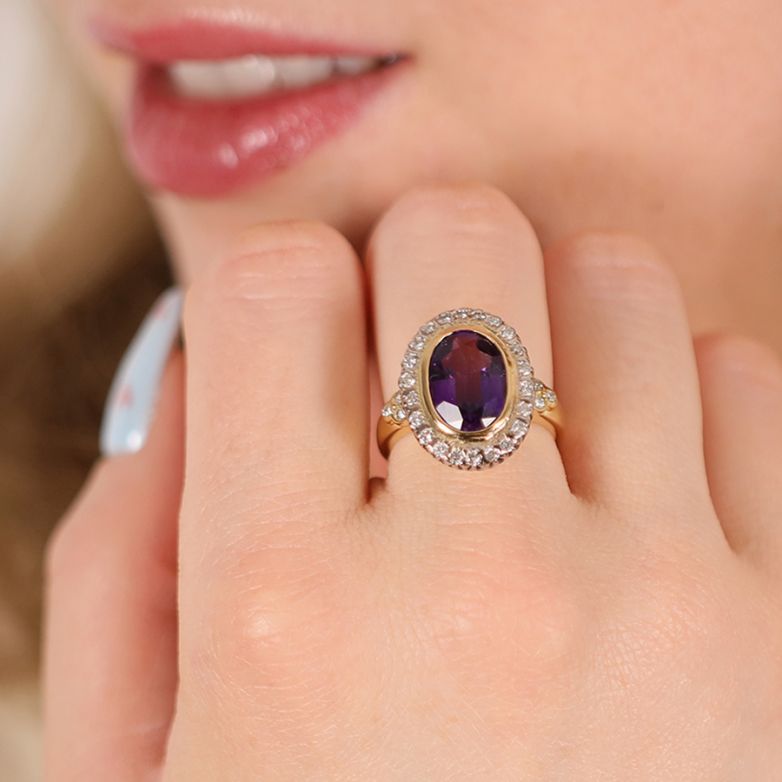 Vintage ring amethyst 3.44...