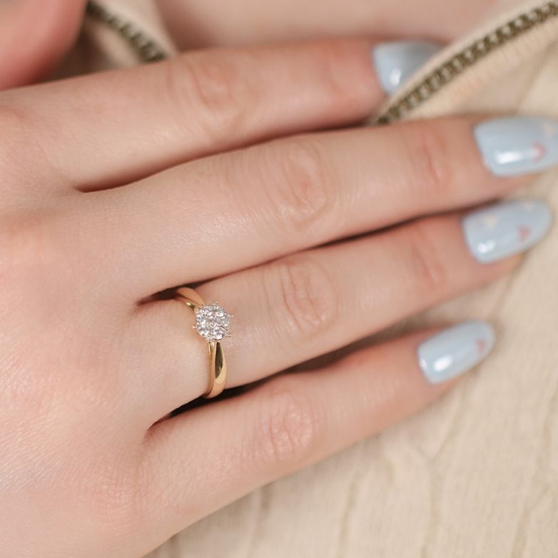Diamond ring 0.14 carat 2...