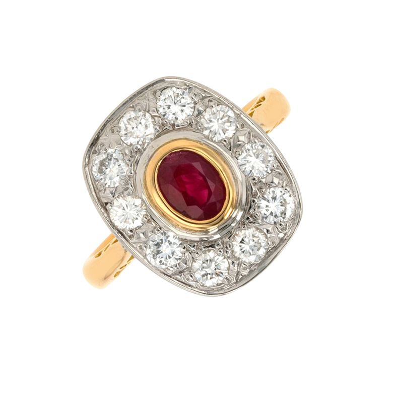 Vintage ring ruby 0.77...
