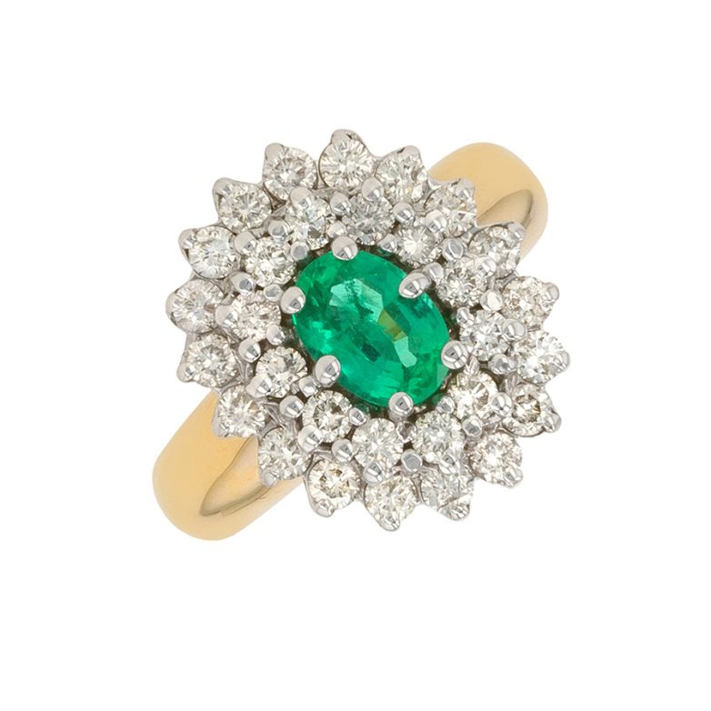 Ring emerald 0.50 carat and...