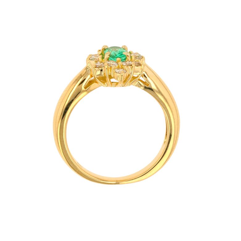 Ring emerald 0.26 carat and...