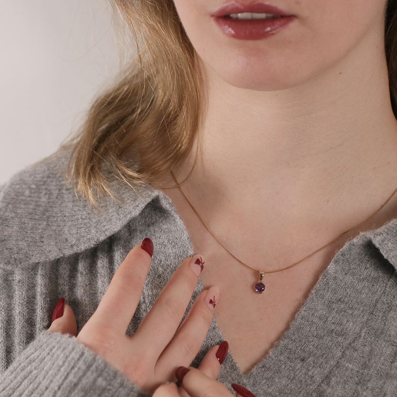 Amethyst necklace 0.50...