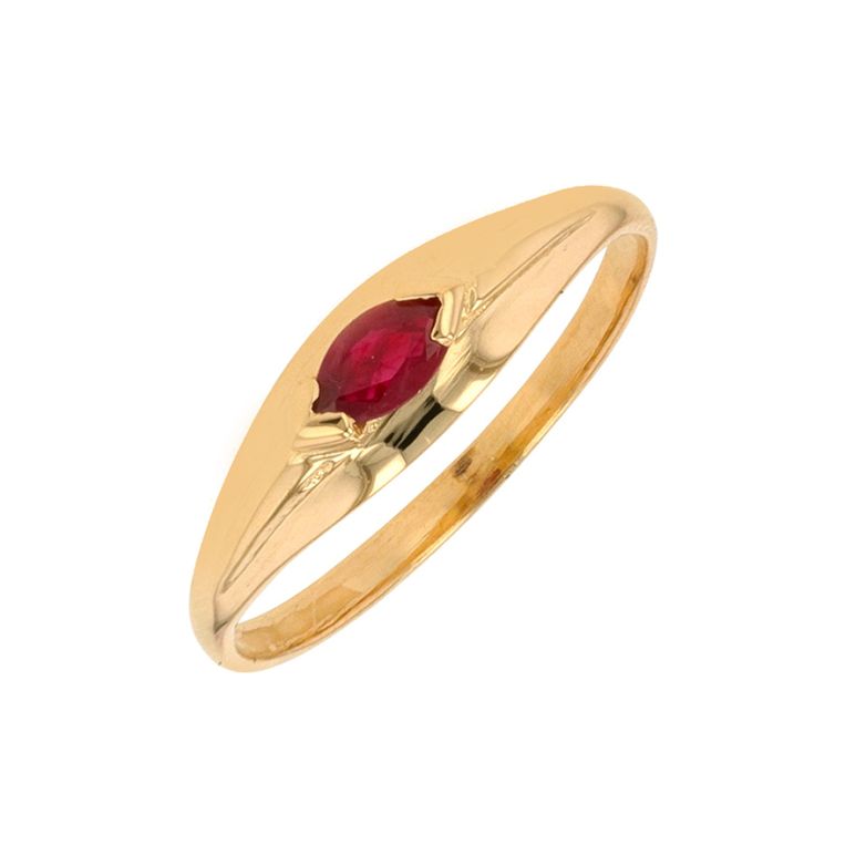 Ruby ring 0.15 carat yellow...