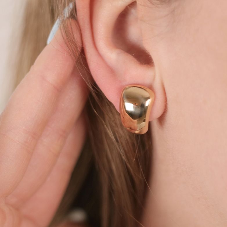 Yellow gold earrings 2.53g