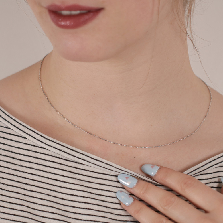 White Gold Forçat Chain, 2.20g