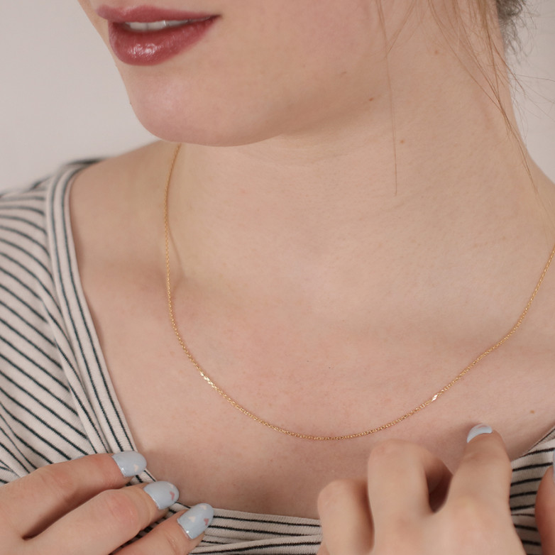 Yellow gold forçat chain 2.33g