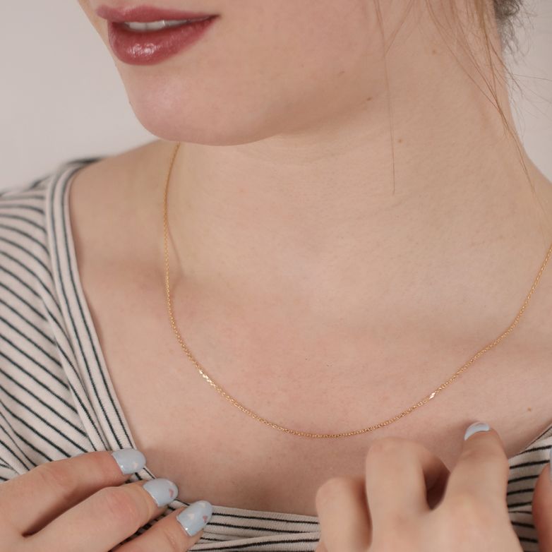 Yellow gold cable chain 2.32g