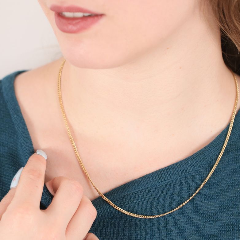 11.06g yellow gold curb chain