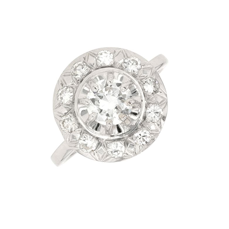 Vintage ring diamonds 1.05...