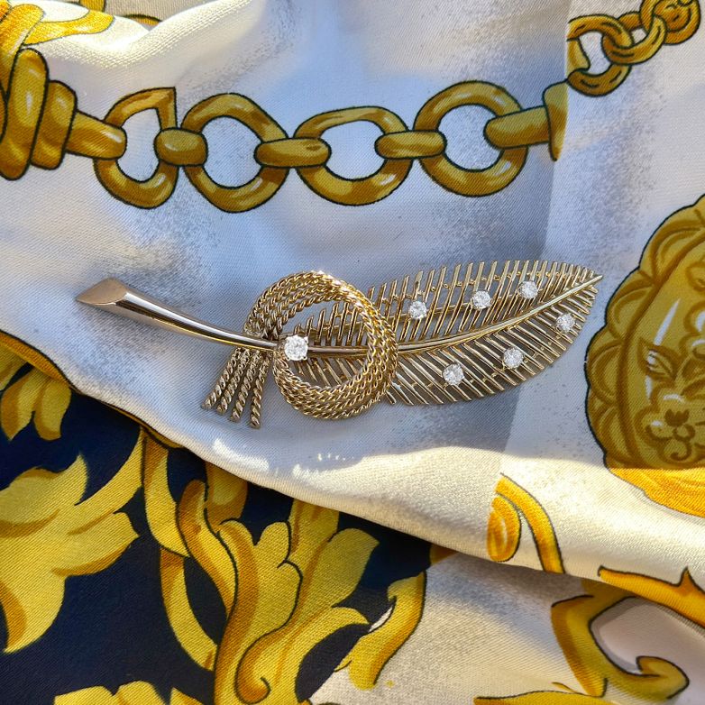 Vintage feather brooch...