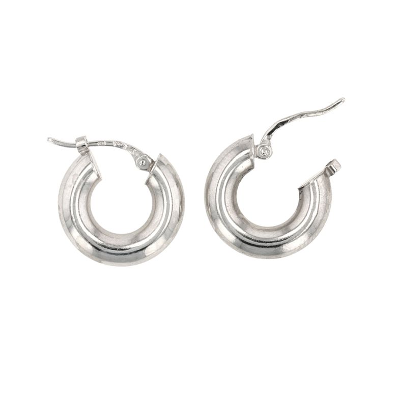 White gold hoop earrings 1.63g