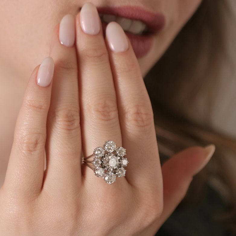 Vintage ring diamonds 2.76...