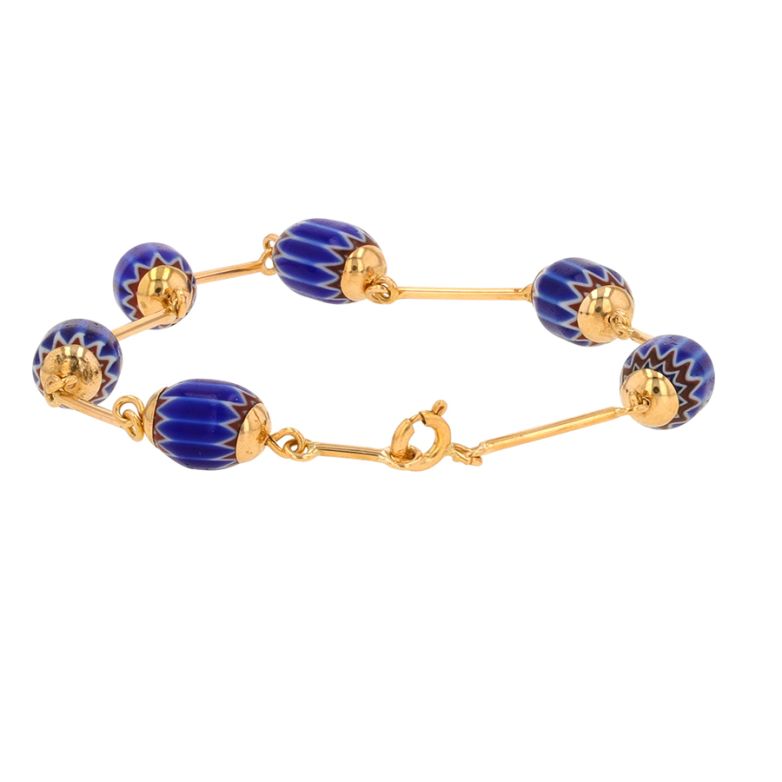 Vintage yellow gold enamel...