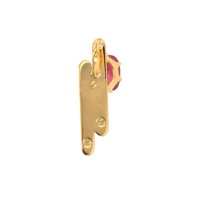 Pendant ruby 0.50 carat and...