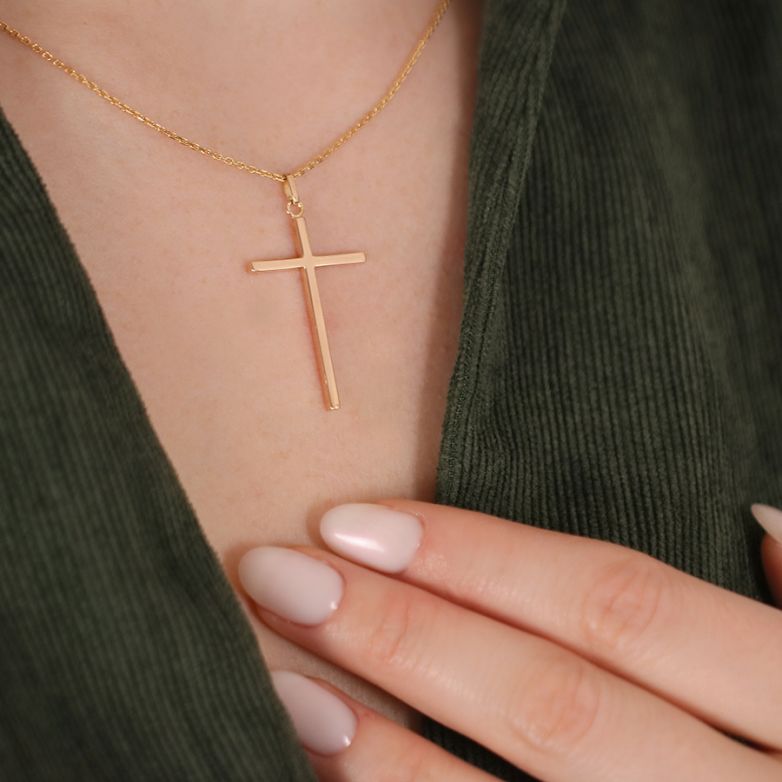 Vintage yellow gold cross...