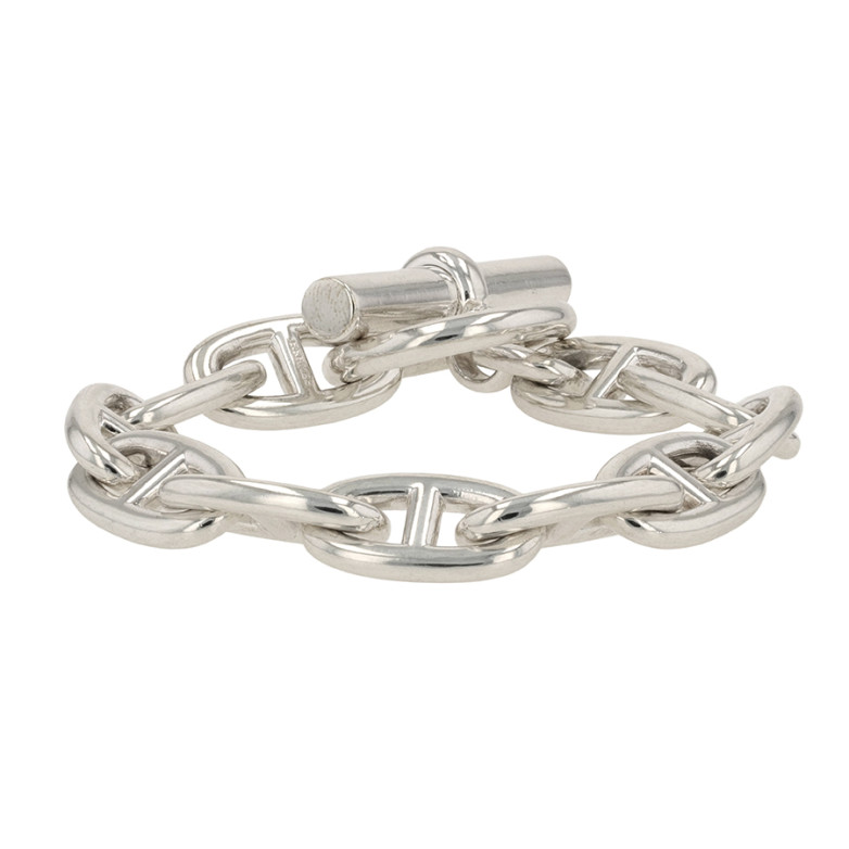 HERMES silver anchor chain...