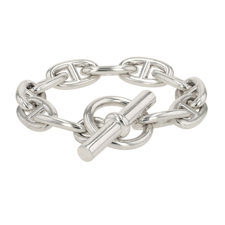 HERMES silver anchor chain...