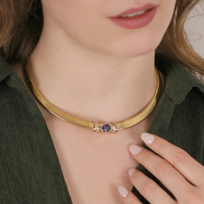 Vintage necklace sapphire...