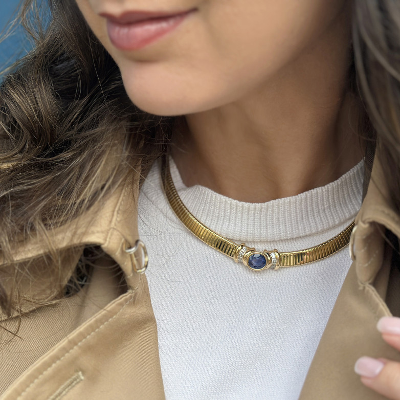 Vintage necklace sapphire...