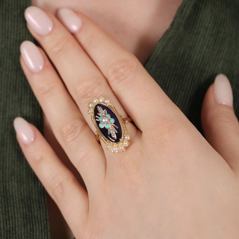 Antique enamel, diamond,...