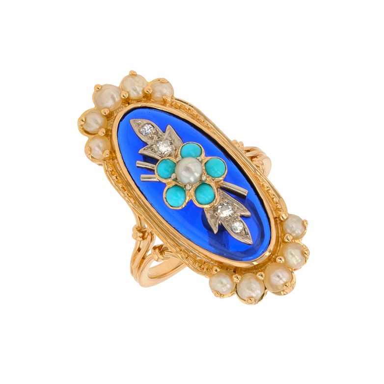 Antique enamel, diamond,...