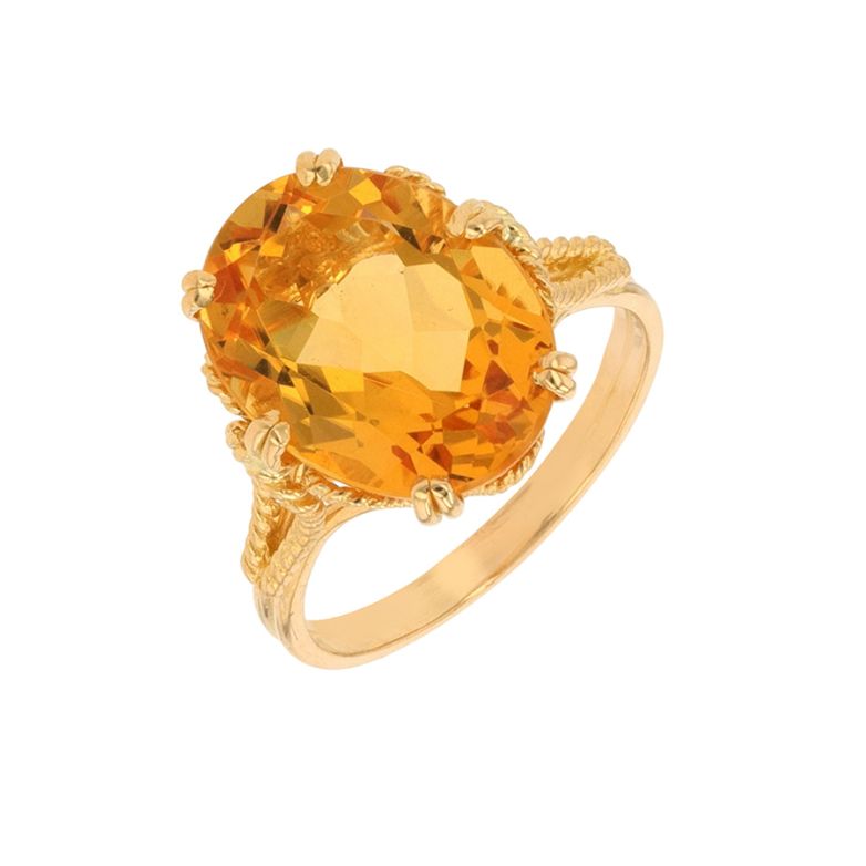 Bague vintage citrine 7.91...