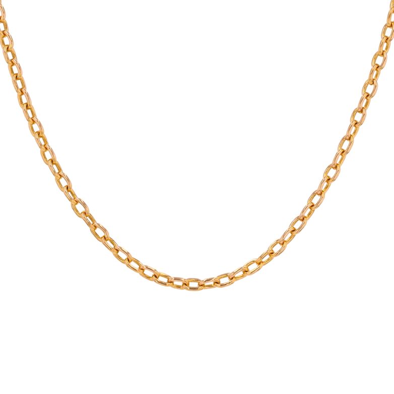 Yellow gold forçat chain...
