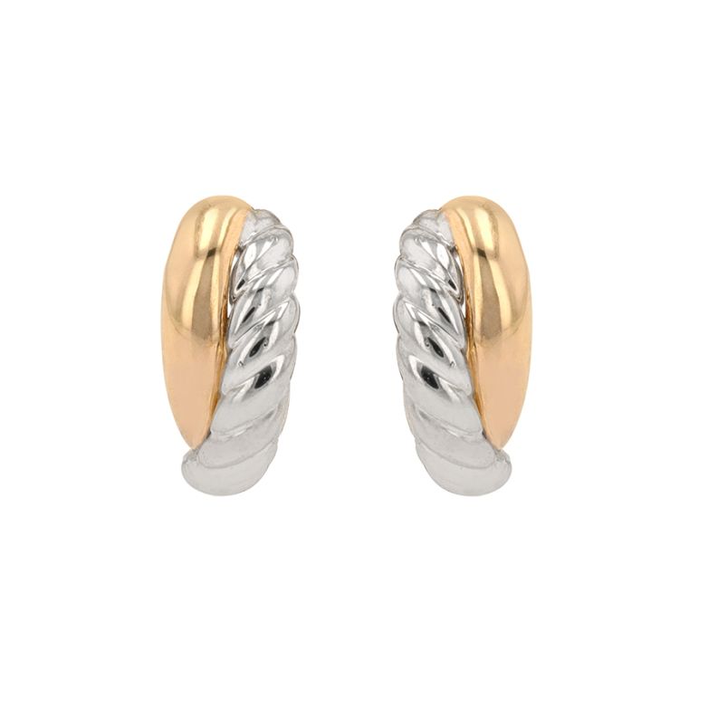 2 gold earrings 3.66g