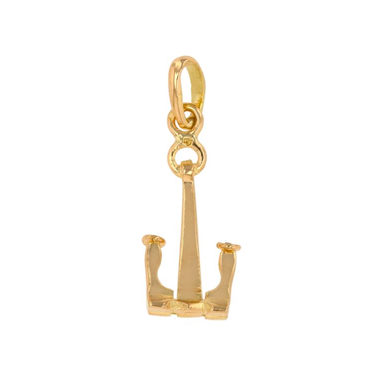 Yellow gold anchor pendant...