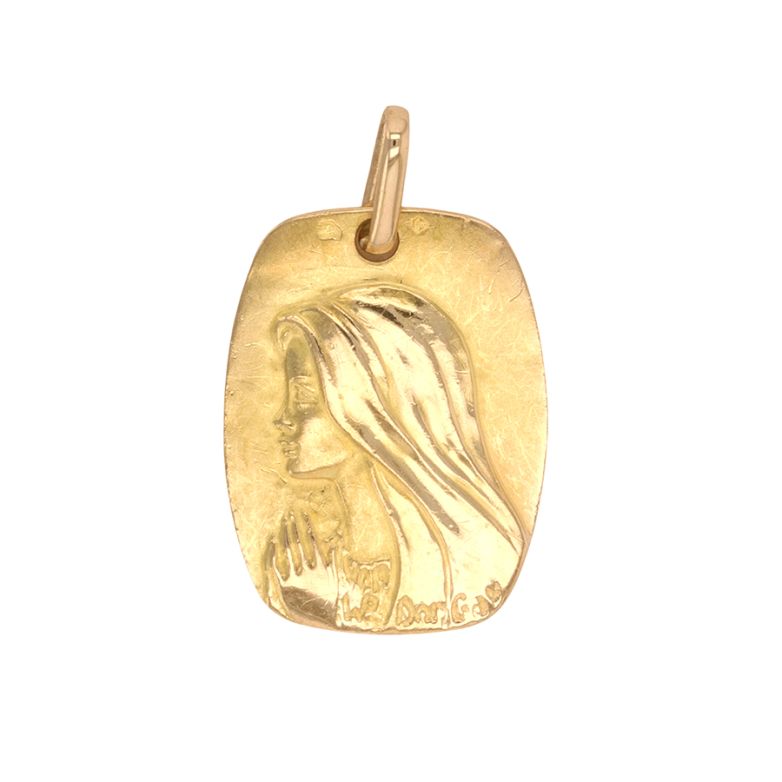 Virgin Mary medal yellow...