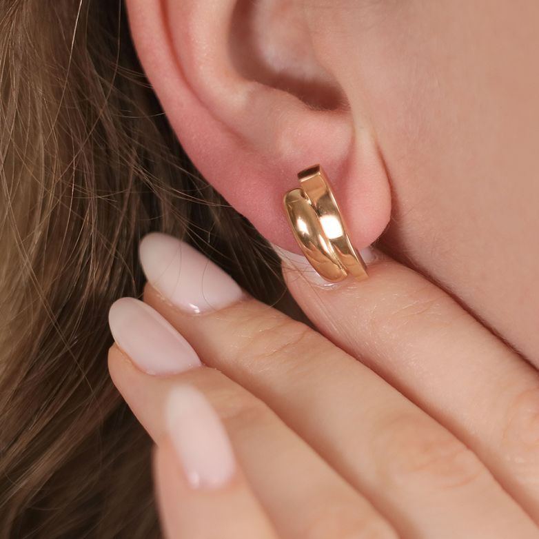 Yellow gold earrings 7.96g