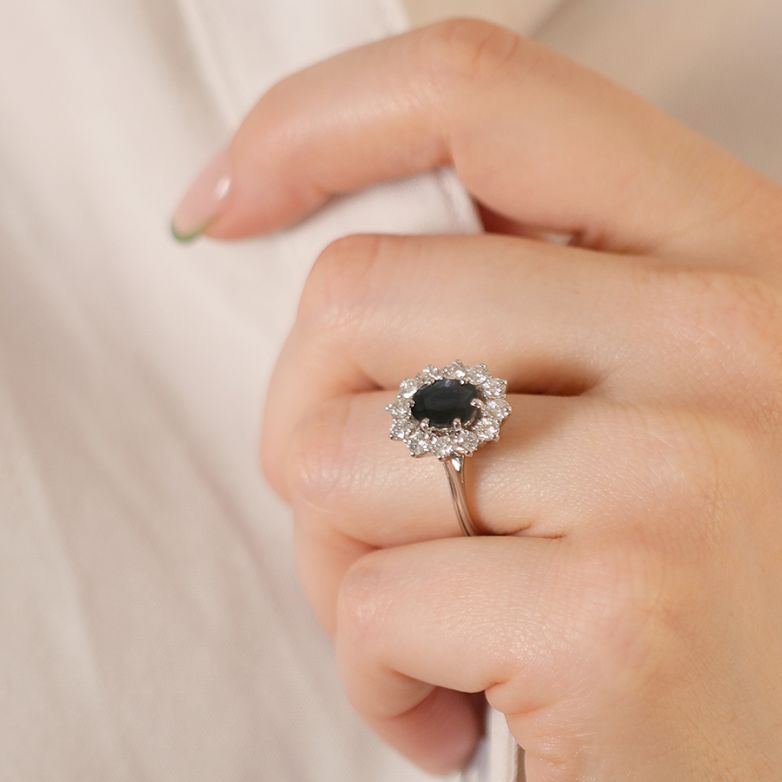 Ring daisy sapphire 1.20...