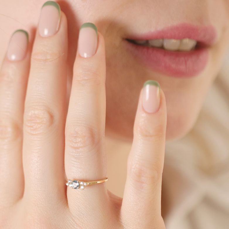 Ring aquamarine 0.14 carat...