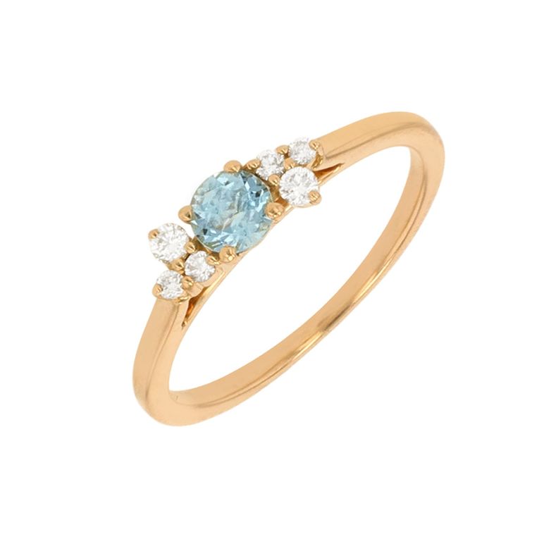 Ring aquamarine 0.14 carat...