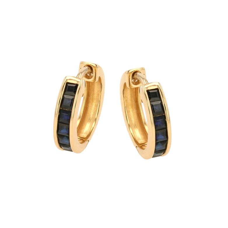Sapphire hoop earrings 0.84...