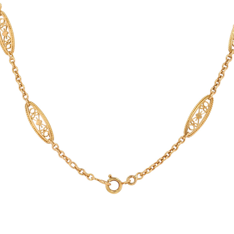 Yellow gold filigree mesh...