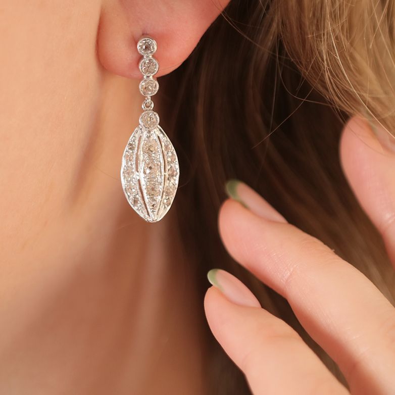 Antique earrings diamonds...