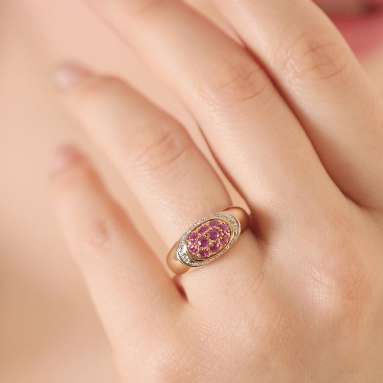 Ring ruby 0.40 carat and...