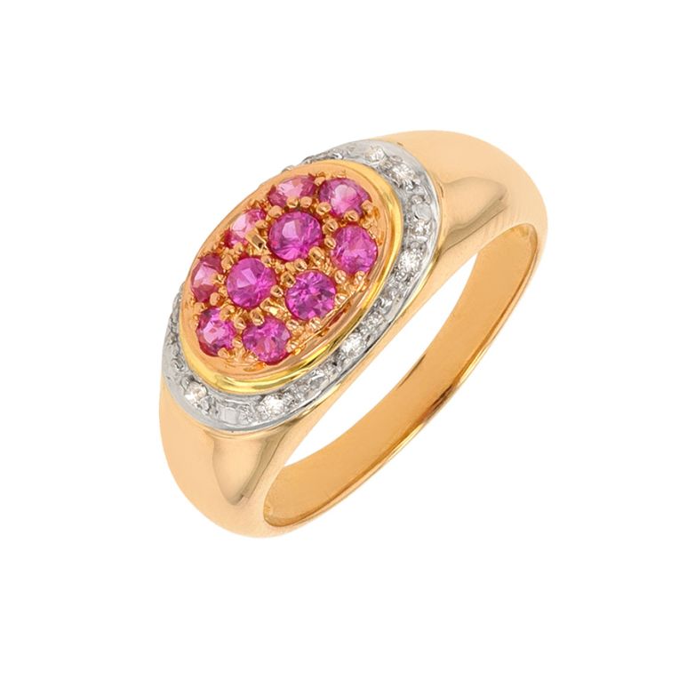 Ring ruby 0.40 carat and...