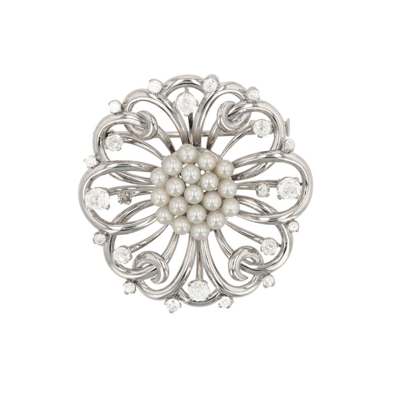 Antique pearl and diamond...
