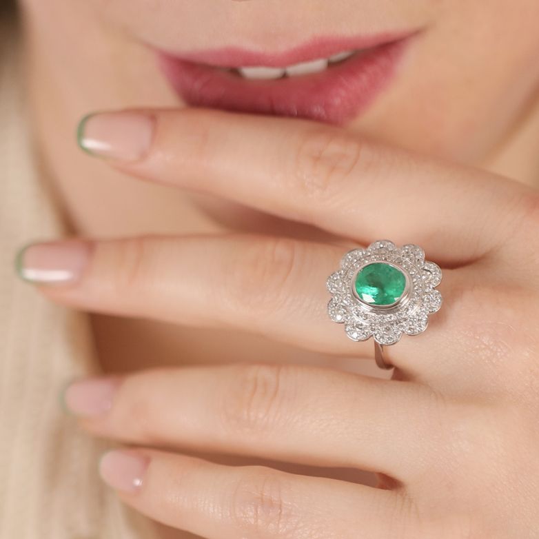 Vintage emerald ring 2.51...