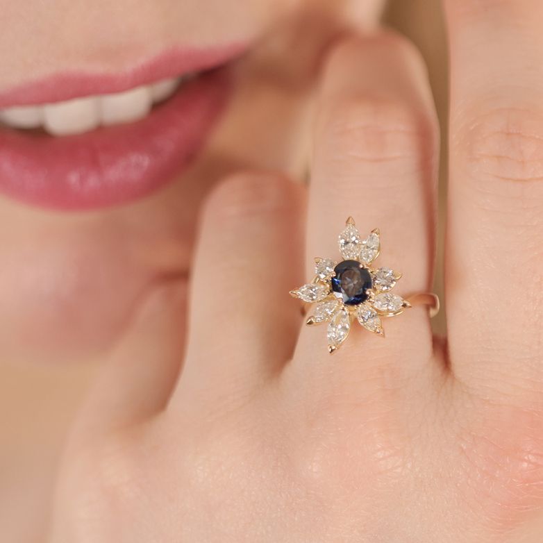 Ring sapphire 1.09 carat...