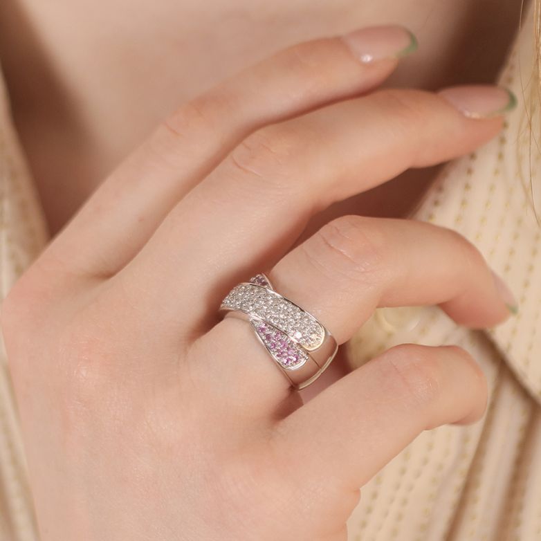 Ring pink sapphires 0.18...