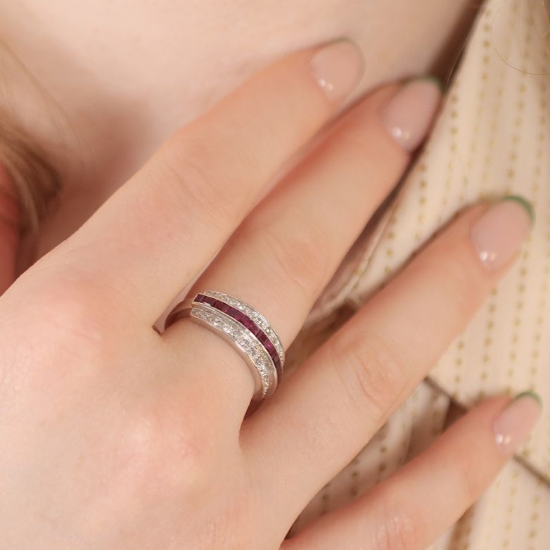 Ring ruby 0.78 carat and...