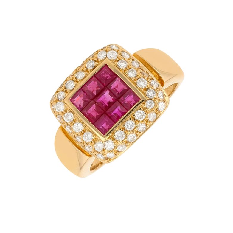 Ring ruby 0.72 carat and...