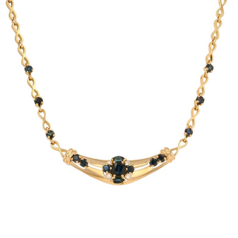 Necklace sapphires 3.91...