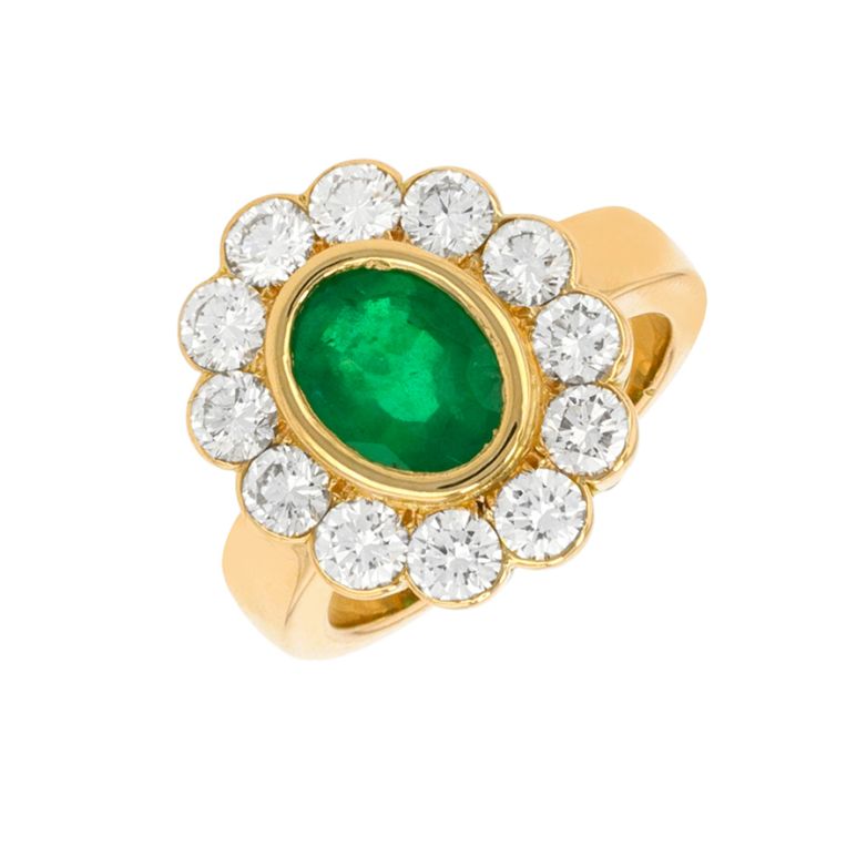 Bague marguerite émeraude...