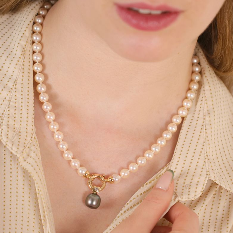 Collier perle de Thaiti et...