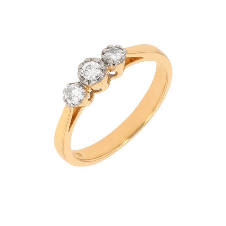 Diamond trilogy ring 0.14...